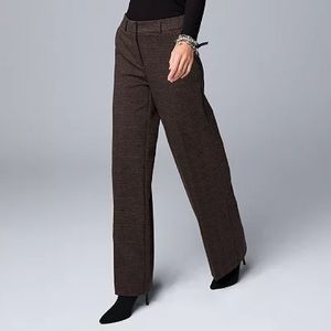 Women's Simply Vera Vera Wang High-Rise Wide Leg Trouser
